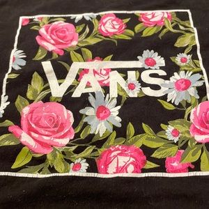 Gently owned vans flower tshirt size large